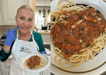 Nonna’s Spaghetti with Fresh Tomatoes and Garlic