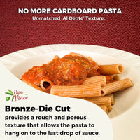 Thumbnail for Organic Italian Heirloom Pasta Rigatoni Whole Wheat, Non-GMO, Organic, Non-Enriched, Ancient Grain, Made in Italy, No Cardboard Pasta Papa Vince