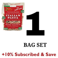 Thumbnail for Papa Vince Non Enriched Whole Wheat Pasta - Organic Ancient Heirloom Grain, High Protein, High Fiber, Low GI, Non-GMO, Slow Dried, Bronze Die Cut Artisanal Busiate Corkscrew Pasta