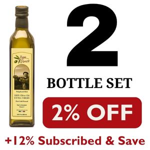 Papa Vince Olive Oil Extra Virgin - Unblended, Family Harvest, High in Polyphenols, Single Estate, First Cold Pressed, Sicily, Italy, Peppery Finish, Unfiltered, Unrefined,