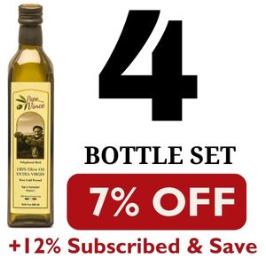 Papa Vince Olive Oil Extra Virgin - Unblended, Family Harvest, High in Polyphenols, Single Estate, First Cold Pressed, Sicily, Italy, Peppery Finish, Unfiltered, Unrefined,