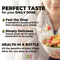 Thumbnail for Papa Vince Olive Oil Extra Virgin Gift - Unblended, Family Harvest 2022/23, High in Polyphenols, Single Estate, First Cold Pressed, Sicily, Italy, Peppery Finish, Unfiltered, Unrefined, Green Bag - Papa Vince