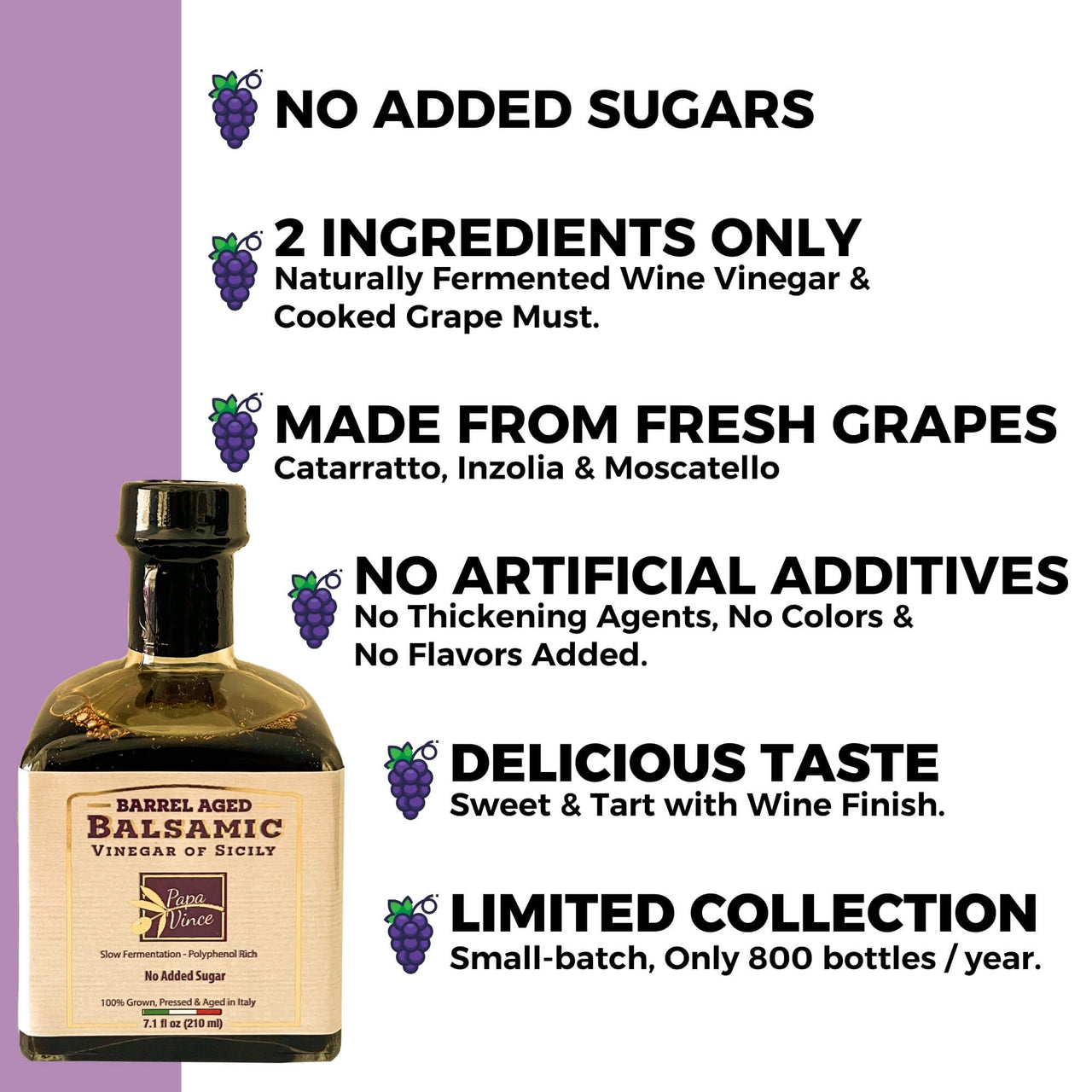 Papa Vince Olive Oil & Balsamic Vinegar Gift Set – Made in Italy, Family-Grown in Sicily. Features Sipping-Quality, Organic, Polyphenol-Rich EVOO & Slowly Aged, No-Sugar-Added Balsamic Vinegar