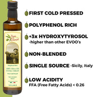 Thumbnail for Papa Vince Olive Oil & Balsamic Vinegar Gift Set – Made in Italy, Family-Grown in Sicily. Features Sipping-Quality, Organic, Polyphenol-Rich EVOO & Slowly Aged, No-Sugar-Added Balsamic Vinegar