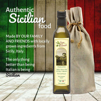 Thumbnail for Papa Vince Olive Oil Extra Virgin Gift - Unblended, Family Harvest 2022/23, High in Polyphenols, Single Estate, First Cold Pressed, Sicily, Italy, Peppery Finish, Unfiltered, Unrefined, Natural Burlap Bag - Papa Vince