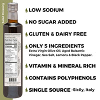 Thumbnail for Extra Virgin Olive Oil & Salad Dressing Gift Set from Sicily, Italy - Unblended, First Cold Pressed Dec 2022/23 | 8-years aged in wood | made by our family in Sicily | VEGAN, KETO, PALEO | Gift Set for men and women | 16.91 fl oz each