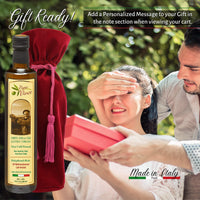 Thumbnail for Papa Vince Olive Oil Extra Virgin Gift - Unblended, Family Harvest 2024/25, High in Polyphenols, Single Estate, First Cold Pressed, Sicily, Italy, Peppery Finish, Unfiltered, Unrefined, Velvet Burgundy - Papa Vince