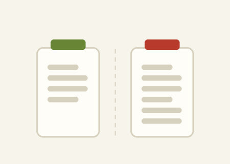 Two jars side by side, one holding four ingredient lines and one holding nine