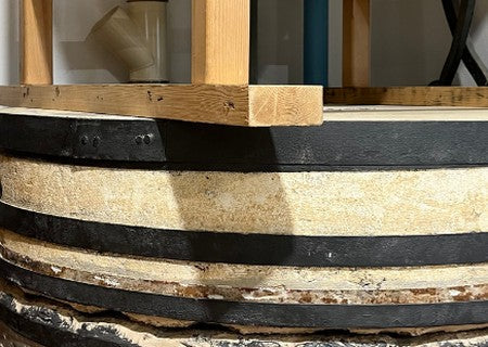 Papa Vince stone-milled Sicilian einkorn flour &mdash; a traditional stone mill grinding whole-grain einkorn in a single, cool pass