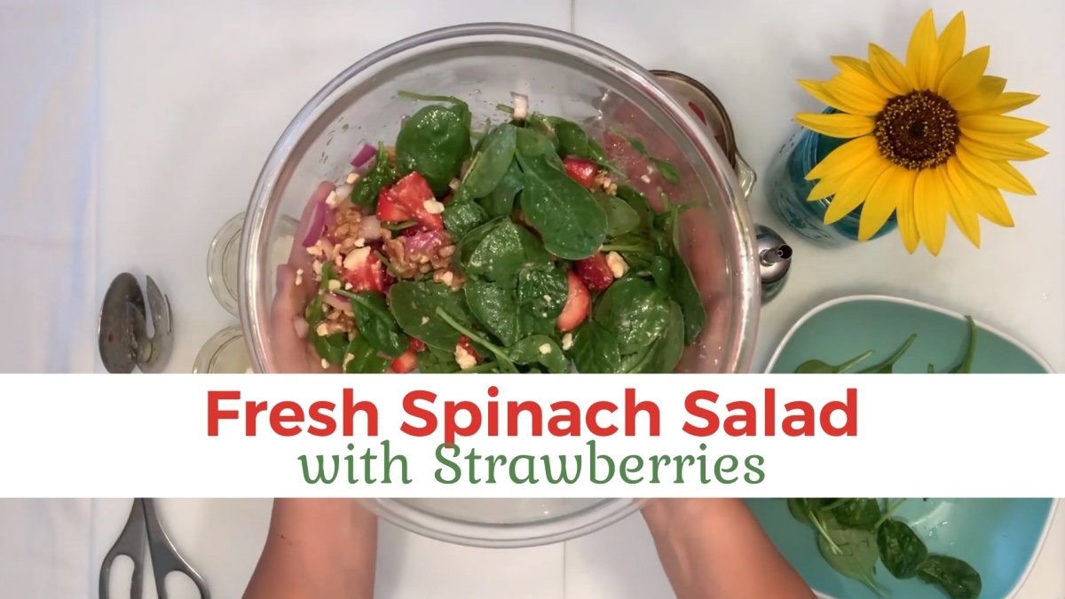 Fresh Spinach Salad with Strawberries - Papa Vince