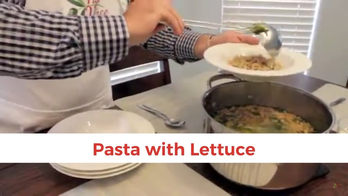 Pasta with Lettuce - Diabetic Recipe; less than 20 min - Papa Vince
