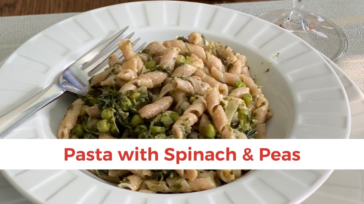 Pasta with Spinach & Peas - Papa Vince