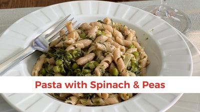 Pasta with Spinach & Peas