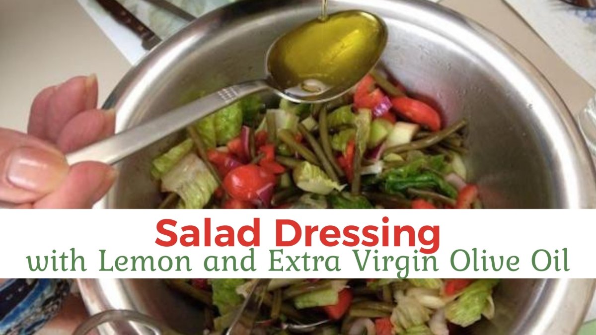 Salad Dressing with Lemon and Extra Virgin Olive Oil - Papa Vince