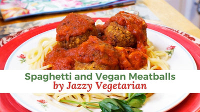 Spaghetti and Vegan Meatballs - by Jazzy Vegetarian