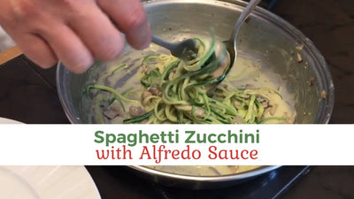 Spaghetti Zucchini with Alfredo Sauce