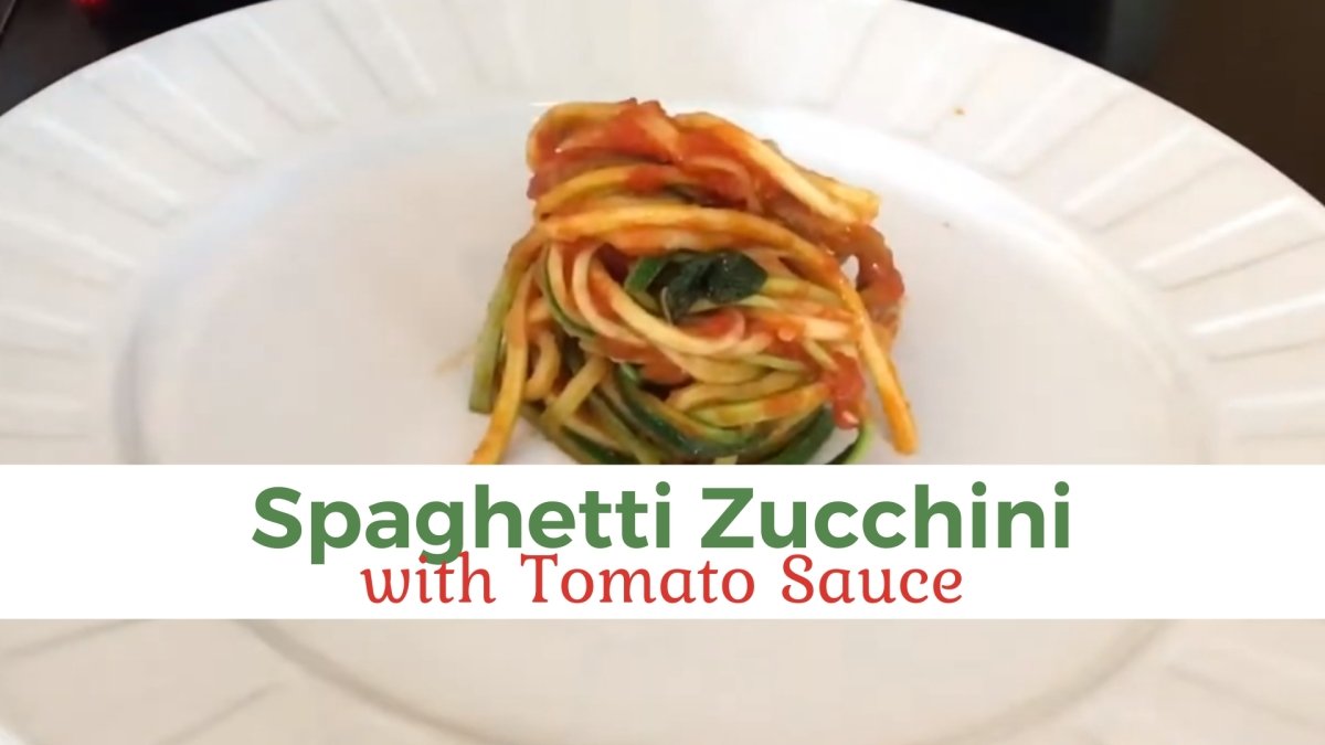 Spaghetti Zucchini with Tomato Sauce - Papa Vince
