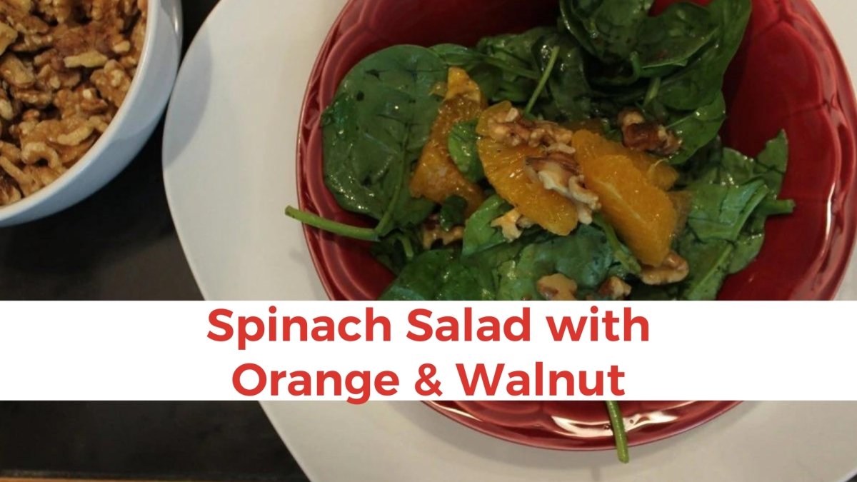 Spinach Salad with Orange and Walnut - Papa Vince