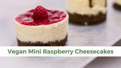 Vegan Mini Raspberry Cheezecakes