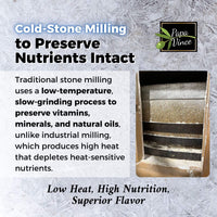 Thumbnail for Cold-stone milling process preserves nutrients in einkorn flour, unlike industrial high-heat processing.