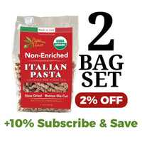 Thumbnail for Papa Vince Non Enriched Whole Wheat Pasta - Organic Ancient Heirloom Grain, High Protein, High Fiber, Low GI, Non-GMO, Slow Dried, Bronze Die Cut Artisanal Busiate Corkscrew Pasta