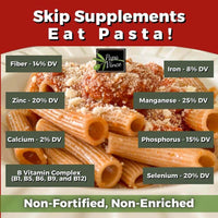 Thumbnail for Organic Italian Heirloom Pasta Rigatoni, Whole Wheat, Non GMO, Organic, Non Enriched, Made in Italy, High in Fiber, High in Zinc, High in Manganese, High in Folate, High in Selenium, Papa Vince