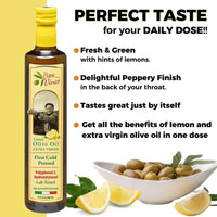 Thumbnail for Papa Vince Lemon Olive Oil Extra Virgin First Cold Pressed Agrumato, Harvest 2024/25 Sicily, Italy, NO PESTICIDES, NO CHEMICALS, NO ARTIFICIAL FLAVORS, Unblended Unfiltered, Peppery Finish, 16.9 fl oz