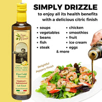 Thumbnail for Papa Vince Lemon Olive Oil Extra Virgin First Cold Pressed Agrumato, Harvest 2024/25 Sicily, Italy, NO PESTICIDES, NO CHEMICALS, NO ARTIFICIAL FLAVORS, Unblended Unfiltered, Peppery Finish, 16.9 fl oz