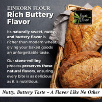 Thumbnail for Einkorn flour is perfect for baking sourdough bread, pasta, pancakes, and more, offering a superior nutritional profile.