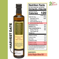 Thumbnail for Papa Vince Olive Oil Extra Virgin Gift - Unblended, Family Harvest 2024/25, High in Polyphenols, Single Estate, First Cold Pressed, Sicily, Italy, Peppery Finish, Unfiltered, Unrefined, Natural Burlap Bag - Papa Vince