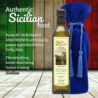 Thumbnail for Papa Vince Olive Oil Extra Virgin Gift - Unblended, Family Harvest 2022/23, High in Polyphenols, Single Estate, First Cold Pressed, Sicily, Italy, Peppery Finish, Unfiltered, Unrefined, Velvet Blue - Papa Vince