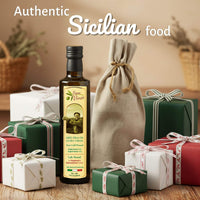 Thumbnail for Papa Vince Olive Oil Extra Virgin Gift - Unblended, Family Harvest 2024/25, High in Polyphenols, Single Estate, First Cold Pressed, Sicily, Italy, Peppery Finish, Unfiltered, Unrefined, Natural Burlap Bag - Papa Vince