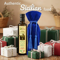 Thumbnail for Papa Vince Olive Oil Extra Virgin Gift - Unblended, Family Harvest 2024/25, High in Polyphenols, Single Estate, First Cold Pressed, Sicily, Italy, Peppery Finish, Unfiltered, Unrefined, Velvet Blue