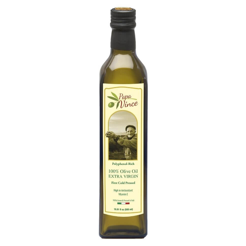 Papa Vince Unfiltered EVOO - First Cold Pressed, Single Estate, High Polyphenols, Peppery Finish
