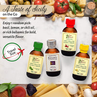 Thumbnail for Gourmet Italian Food Gift Basket contains 1 random pick out of Polyphenol-Rich EVOO's or Balsamic Travel Size Bottles