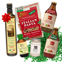 Thumbnail for Gourmet Italian Food Gift Basket: Low Carb Pasta, Sauce, Polyphenol-Rich EVOO, Dressing, Vegan, Keto, No Pesticides, Travel Size
