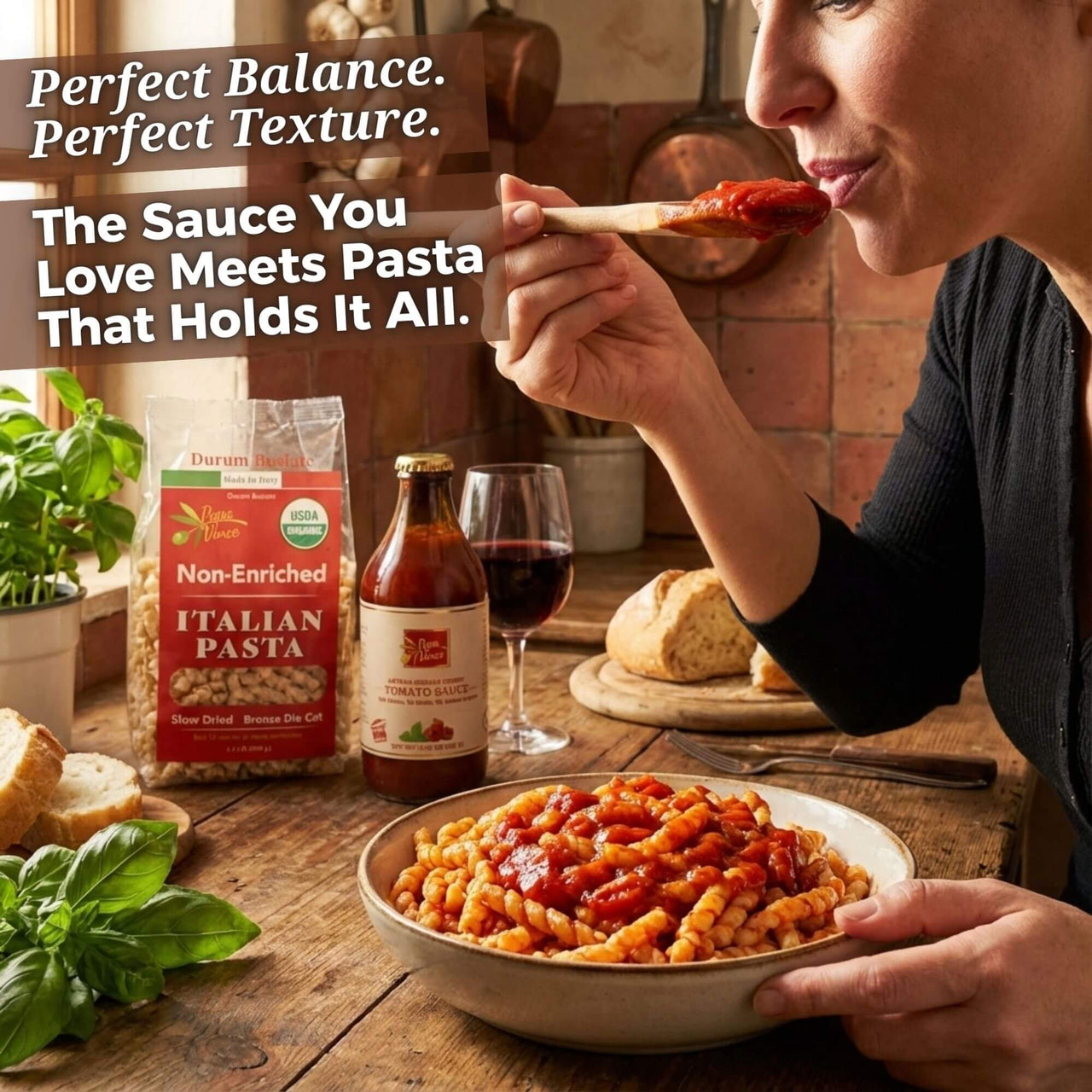 Gourmet Gift Clean Food Basket from Sicily - Farm Fresh from Artisans in Italy, Busiate Homemade Pasta & Cherry Tomato Sauce | Papa Vince - Papa Vince