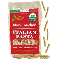 Thumbnail for Papa Vince Organic Non Enriched Pasta - Non Fortified good whole wheat busiate pasta, made in Italy from ancient grains cultivated in Sicily, Italy. No Folic Acid. Slow Dried. Bronze Die. Stoneground. Stone Milling. No Bloating. Unbleached. Al Dente. Low Gluten