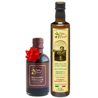 Thumbnail for Papa Vince Olive Oil & Balsamic Vinegar Gift Set – Made in Italy, Family-Grown in Sicily. Features Sipping-Quality, Organic, Polyphenol-Rich EVOO & Slowly Aged, No-Sugar-Added Balsamic Vinegar