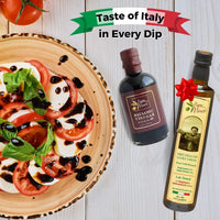 Thumbnail for Papa Vince Olive Oil & Balsamic Vinegar Gift Set – Made in Italy, Family-Grown in Sicily. Features Sipping-Quality, Organic, Polyphenol-Rich EVOO & Slowly Aged, No-Sugar-Added Balsamic Vinegar