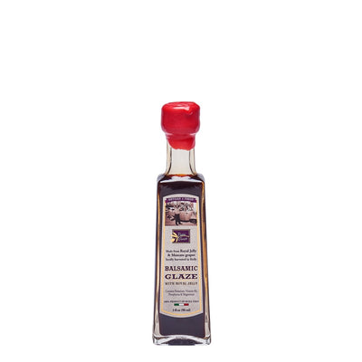 Balsamic Vinegar Glaze with Royal Jelly - NO SUGAR ADDED | NO ARTIFICIAL ADDITIVES | HEALTHY sweetener & topping for berries, salads, veggies | contains vitamins & minerals | 3 fl oz - Papa Vince