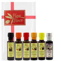 Thumbnail for Flavored Olive Oil Extra Virgin Set from Sicily - Chili Pepper, Orange, Tangerine, Lemon, Classic Agrumato Olive Oil Gift Set with Balsamic Vinegar | Papa Vince | 3 fl oz each - Papa Vince