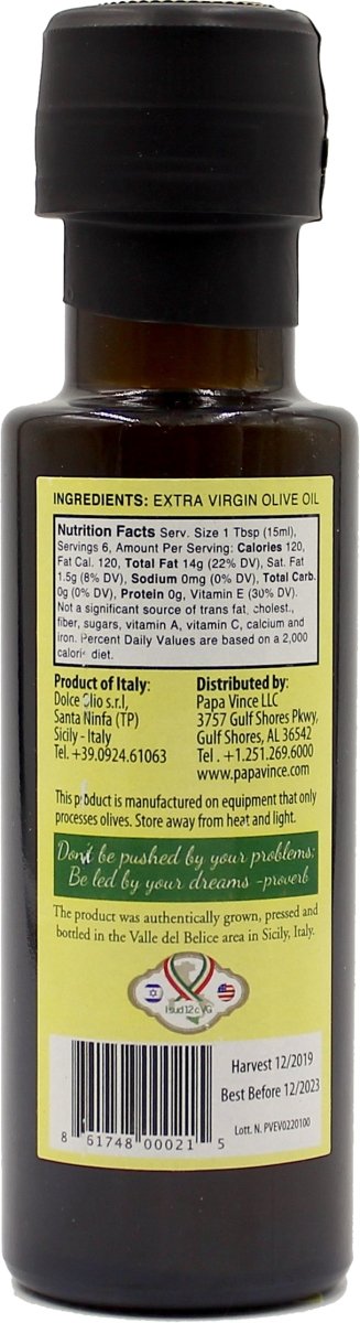 Flavored Olive Oil Extra Virgin Set from Sicily - Chili Pepper, Orange, Tangerine, Lemon, Classic Agrumato Olive Oil Gift Set with Balsamic Vinegar | Papa Vince | 3 fl oz each - Papa Vince