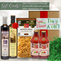 Thumbnail for Gourmet Italian Food in Gift Box - made by our family in Italy from organic ingredients locally grown in Sicily. Authentic Pasta Texture, Genuine Tomato Sauce, Peppery EVOO bring you back to Italy - Papa Vince