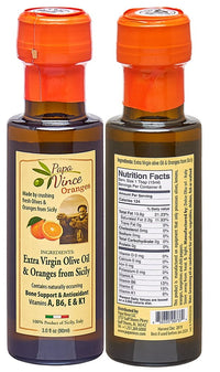 Thumbnail for Olive Oil Extra Virgin and Oranges - Single Sourced from our family in Sicily, Clean Food, First Cold Pressed 2019/20, Italy, Unblended, Unfiltered, Unrefined, Robust, Rich in Antioxidant 4-Pack - Papa Vince - Papa Vince