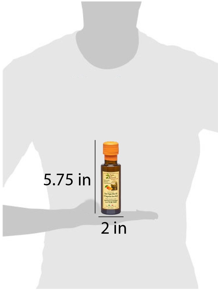Olive Oil Extra Virgin and Tangerines - Single Sourced from our family in Sicily, Clean Food, First Cold Pressed 2019/20, Italy, Unblended, Unfiltered, Unrefined, Robust, Rich in Antioxidant 4-Pack - Papa Vince - Papa Vince