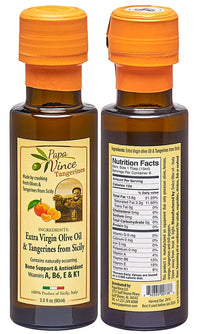 Thumbnail for Olive Oil Extra Virgin and Tangerines - Single Sourced from our family in Sicily, Clean Food, First Cold Pressed 2019/20, Italy, Unblended, Unfiltered, Unrefined, Robust, Rich in Antioxidant 4-Pack - Papa Vince - Papa Vince